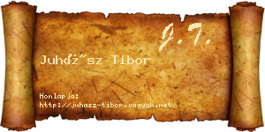 Juhász Tibor névjegykártya