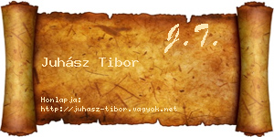 Juhász Tibor névjegykártya